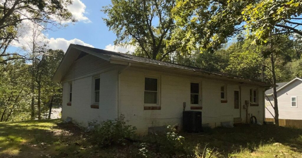 View of a house for structural engineering inspection
