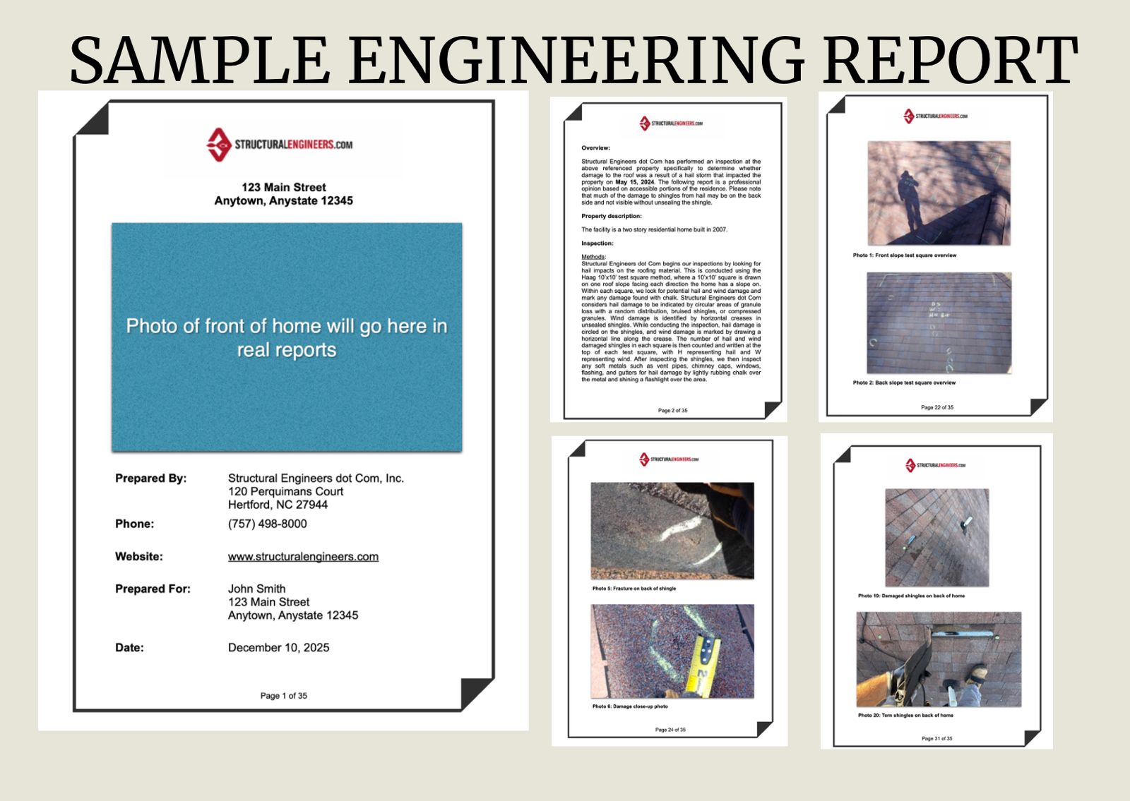 Licensed professional engineer conducting a forensic hail damage evaluation using verified storm data and engineering analysis for insurance and legal documentation.